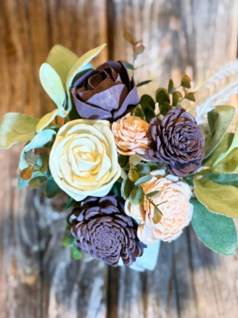 Sola Wood Lavender Wedding Floral Table Centerpieces Set of 3 Mason Jar Decor